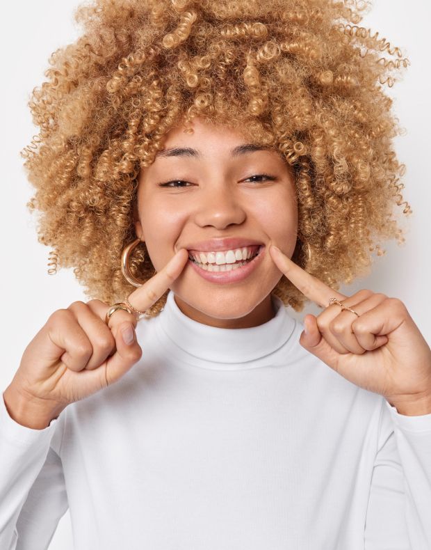 girl displaying her teeth